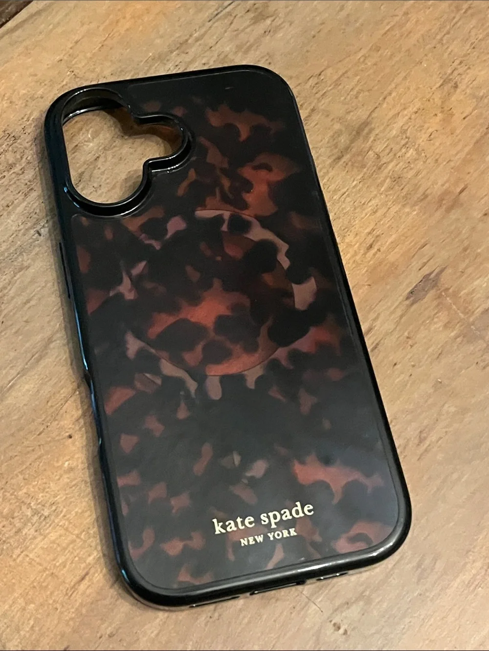 kate spade Tortoiseshell Pattern Phone Case - Brown/Black